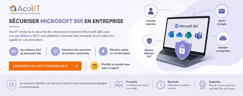 Sécuriser Microsoft 365 en entreprise 